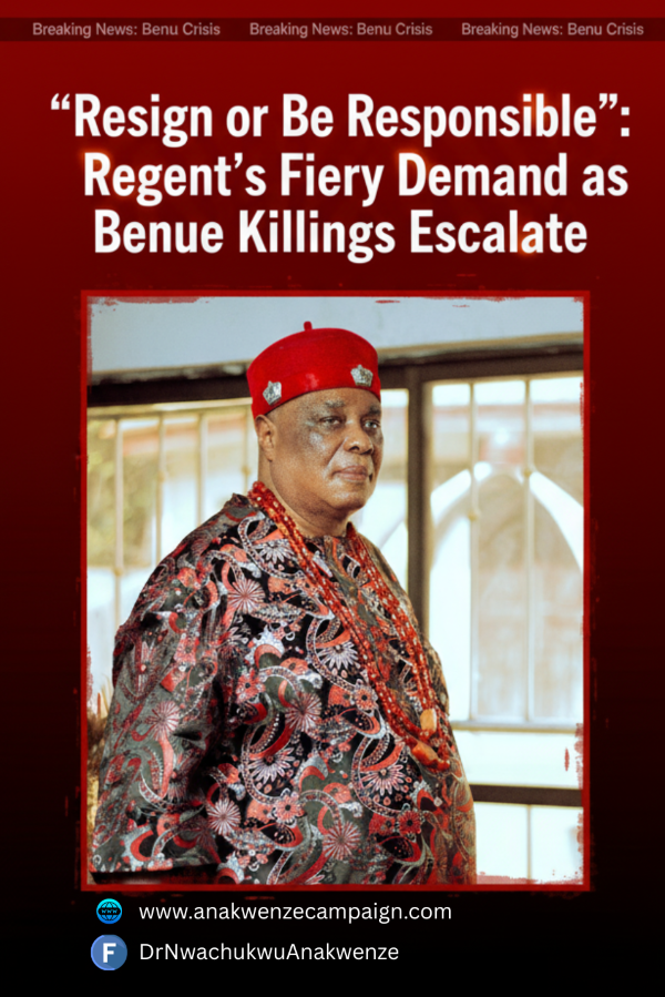 Resign or Be Responsible: Regent’s Fiery Demand as Benue Killings Escalate